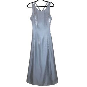NEW Vintage Scott McClintock Ice Blue Shimmery Soft Girl A line Gown Size 10 NWT